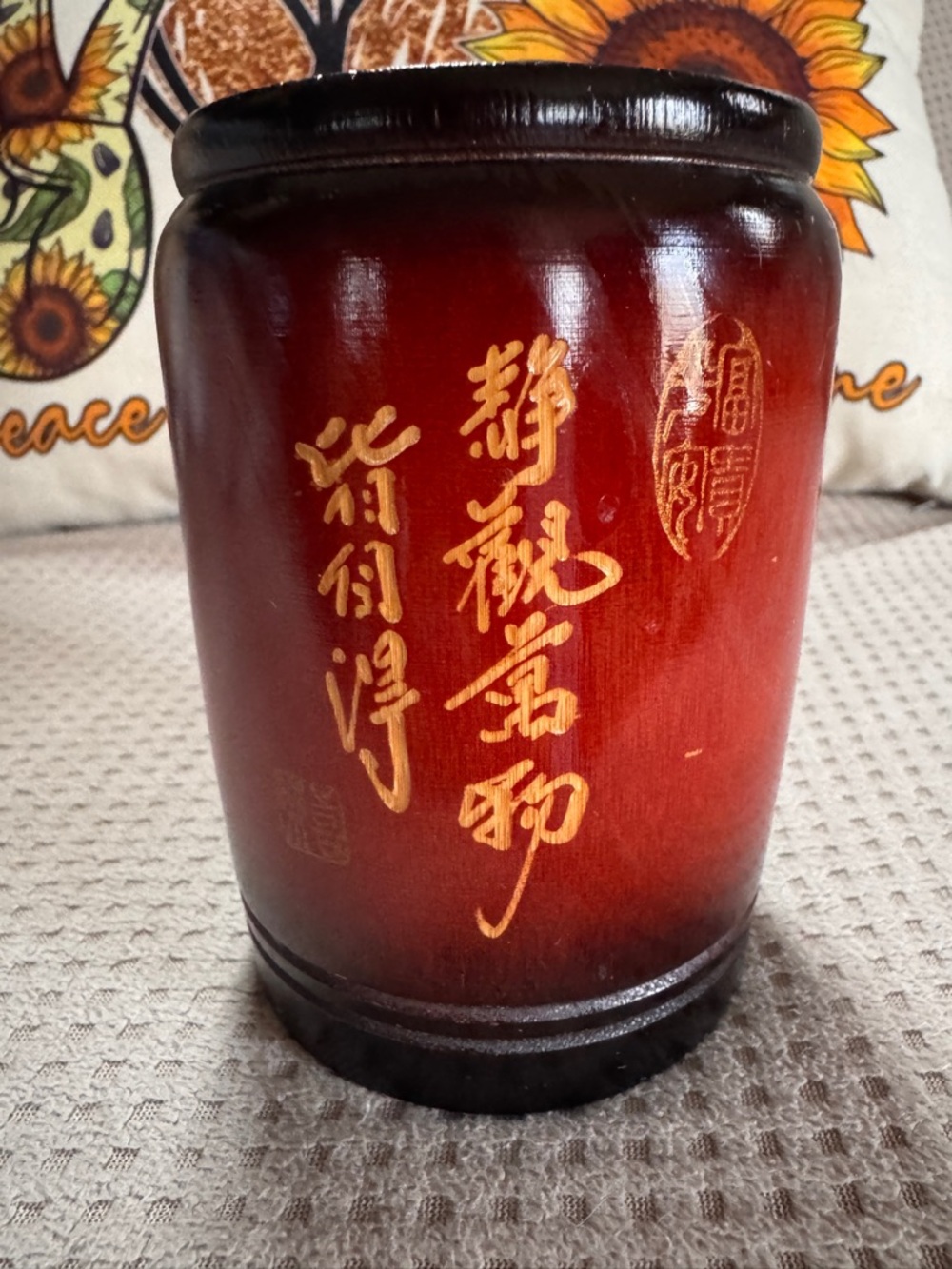 Wooden Pu'er Tea/Brush Pot/Decorative Cup
